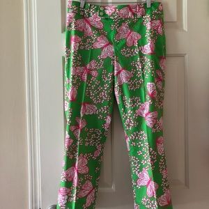 Lilly Pulitzer green and pink women’s pants size 6